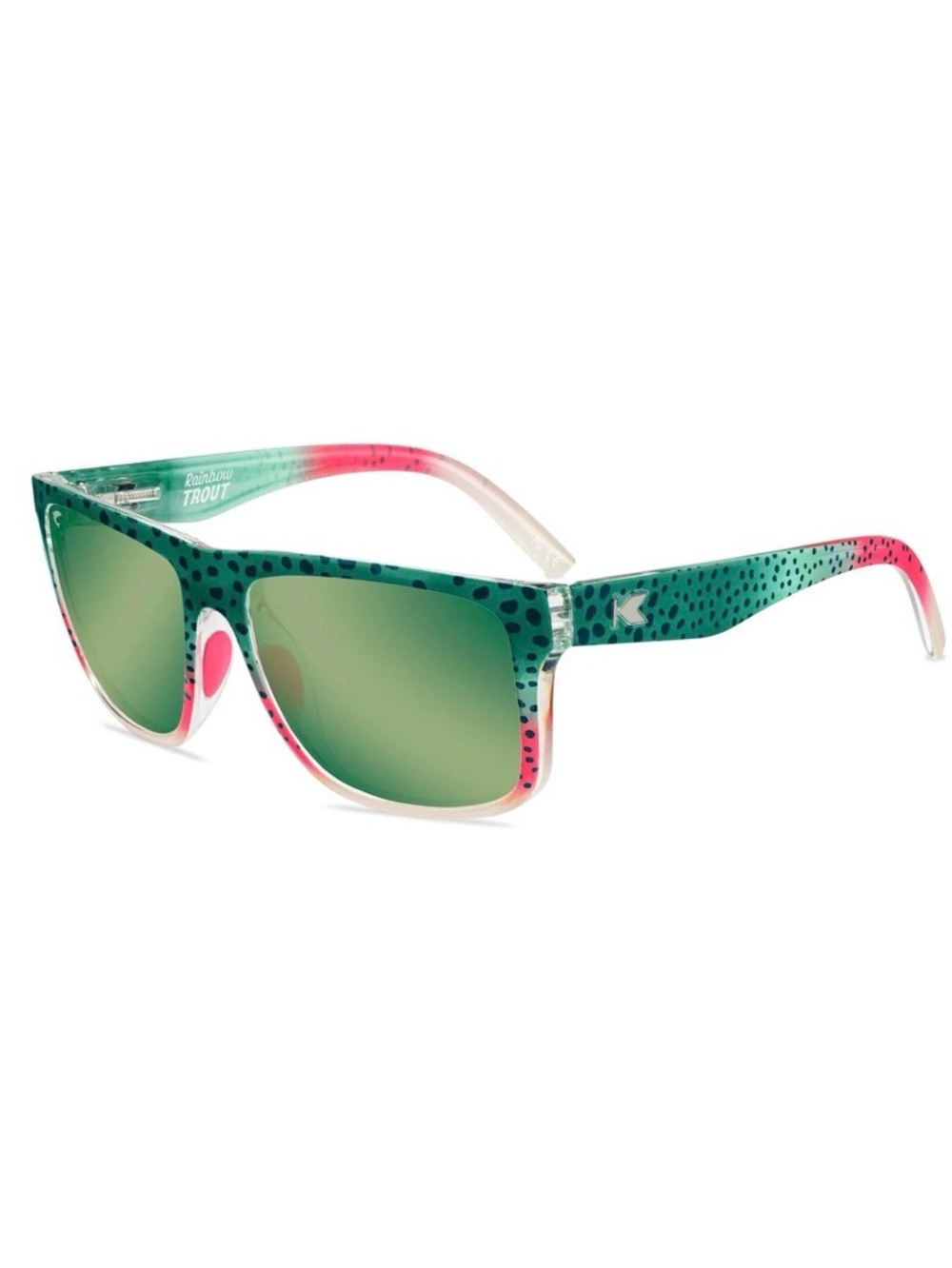 Rainbow Trout Sunglasses - Teal & Coral Frame